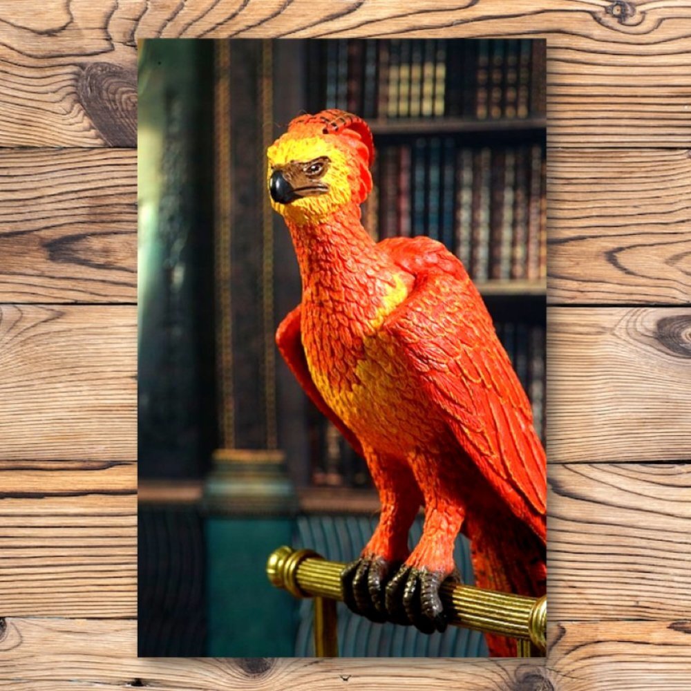 Harry Potter Professor Albus Dumbledore & Fawkes The Phoenix Refrigerator Magnet